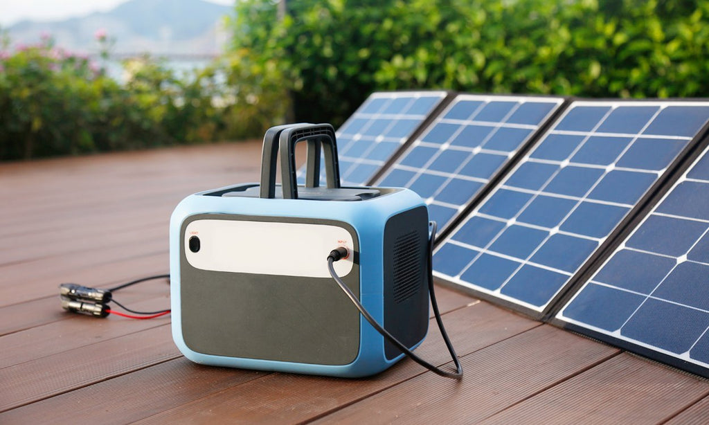 Bluetti AC50S 500Wh/300W and solar panel Back side
